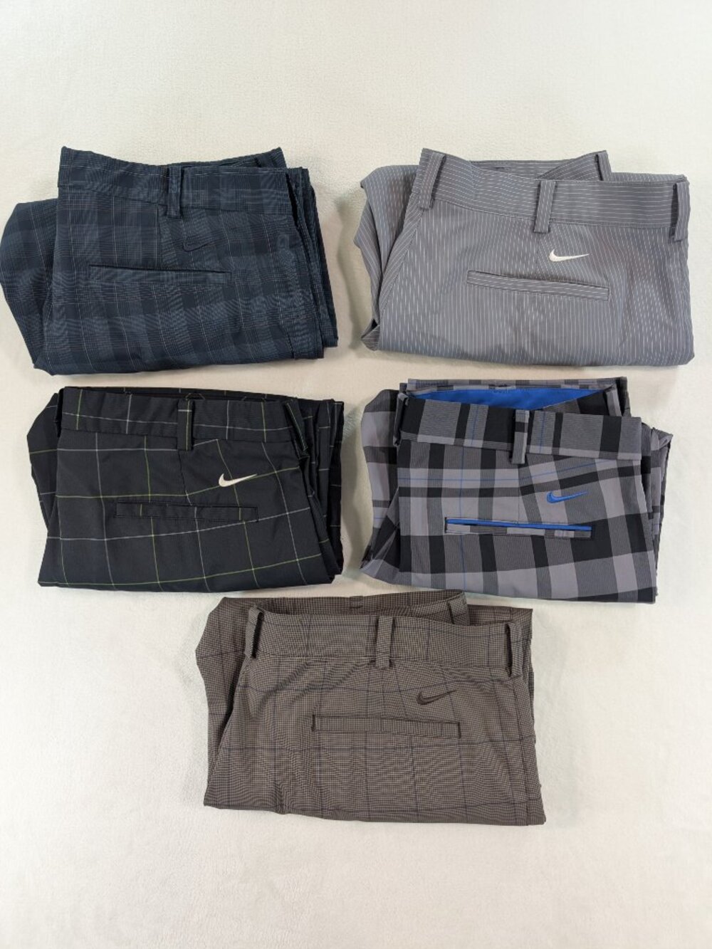 Nike Golf Pants Dri-FIT Navy Blue Plaid Straight Leg Mens 36x36‎ | BUNDLE - Picture 10 of 10